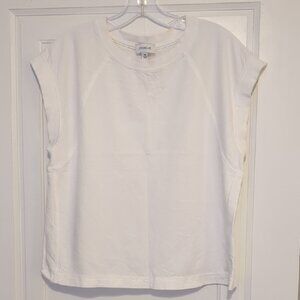 80s White Sleeveless Loose Summer Top